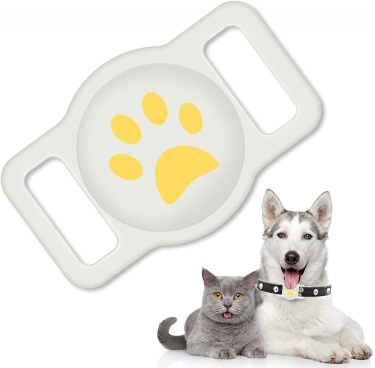 all in one place אלקטרוניקה Air Tag Dog Collar Holder for Apple Airtag Silicone Case Cover Accessory for Pets Dogs Cats Small Pet Animals Safety Apple Airtag 