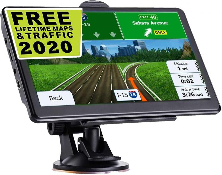 all in one place אלקטרוניקה GPS Navigation for Car,Latest 2021 Map 7inch Touch Screen Car GPS 256MB-8GB, Voice Turn Direction Guidance, Support Speed and Red 