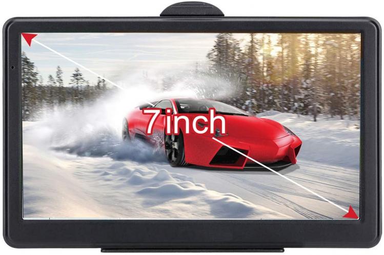 all in one place אלקטרוניקה GPS Navigation 7 Inch for Car Truck 2021 Americas Map Free Lifetime Map Update Includes Postcodes, POI Speed Cam Alerts Lane Assis