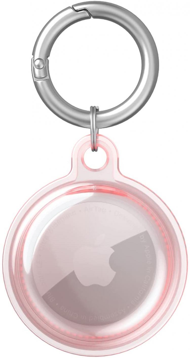 all in one place אלקטרוניקה Valkit Compatible with AirTags Case, Clear Soft TPU AirTags Keychain Cover with Anti-Lost Ring Holder Accessories Protective Skin 