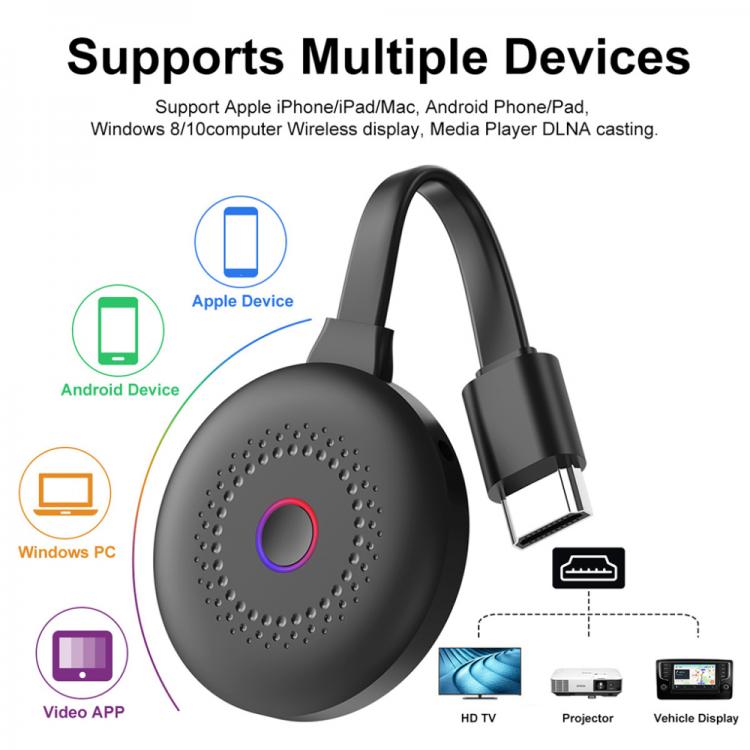 all in one place ביתית Wireless TV Stick WiFi Miracast Dongle Mirroring Cable HDMI-Compatible 1080P Output Suppport IOS Android Device Display Receiver