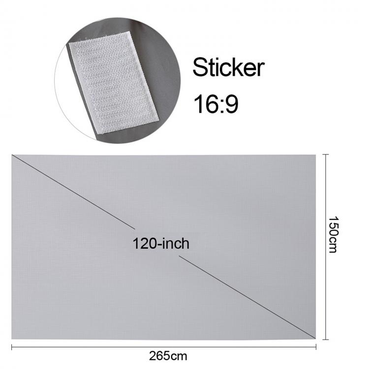 all in one place ביתית Fast Delivery! 80 100 120inch 16:9 Projector Screen HD Frameless Video Projection Screen Foldable Wall Mounted for Home Office