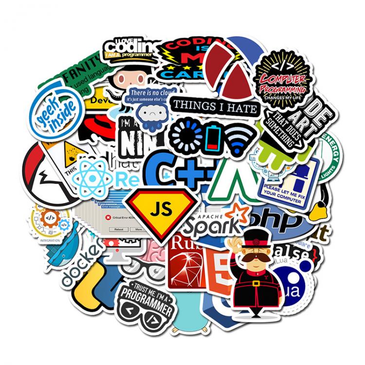 all in one place טאבלטים 50 Pcs for Java Internet Programming Sticker Programming Language APP Logo Funny Stickers For Laptop Car DIY Stickers