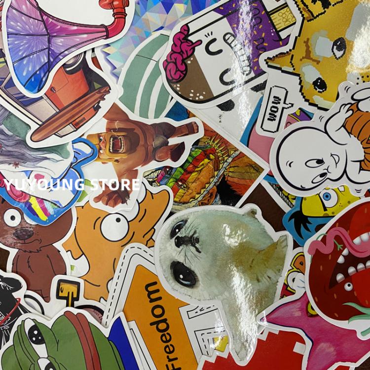 all in one place טאבלטים 100pcs free shipping laptop Graffiti Stickers For Notebook Motor Skateboard Computer Mobile Phone Cartoon Toy Styling DIY Decal