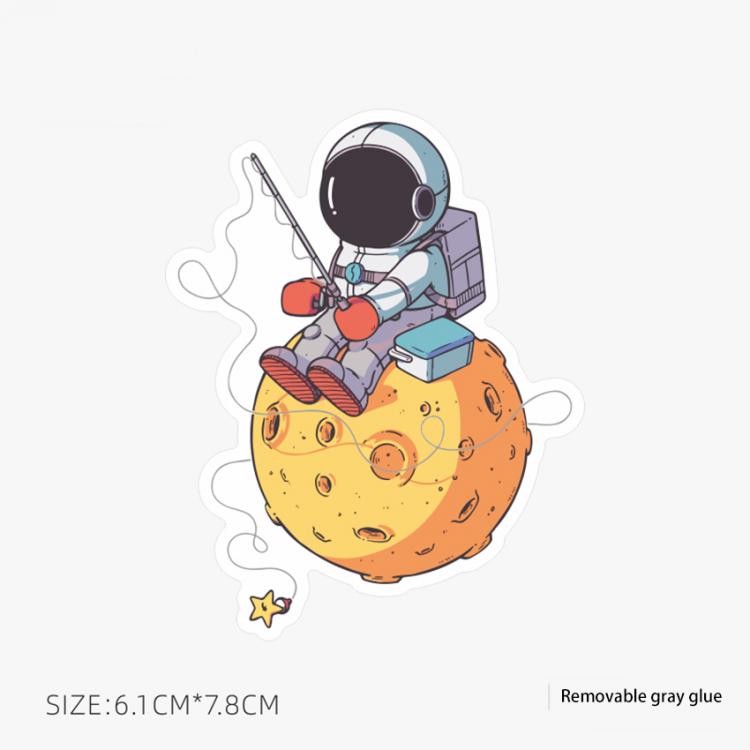 all in one place טאבלטים Cute Cosmonaut Pattern Decals Creative PVC Waterproof Sticker for Laptop Computer Notebooks Baggage Box Vinyl Stickers 6.1*7.8cm