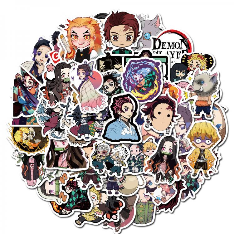 all in one place טאבלטים Ransitute R1071 50pcs/set Demon Slayer Cartoon Scrapbooking Stickers Decal For Guitar Laptop Luggage Car Fridge Graffiti Sticker