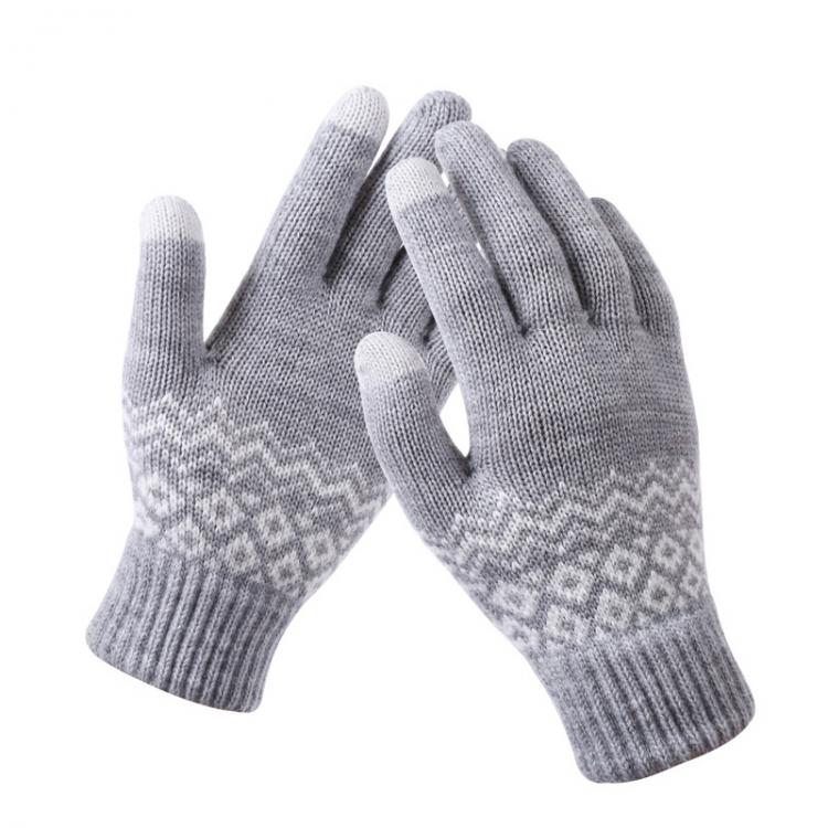 all in one place טאבלטים Women's Cashmere Knitted Winter Gloves Cashmere Knitted Women Autumn Winter Warm Thick Gloves Touch Screen Skiing Gloves