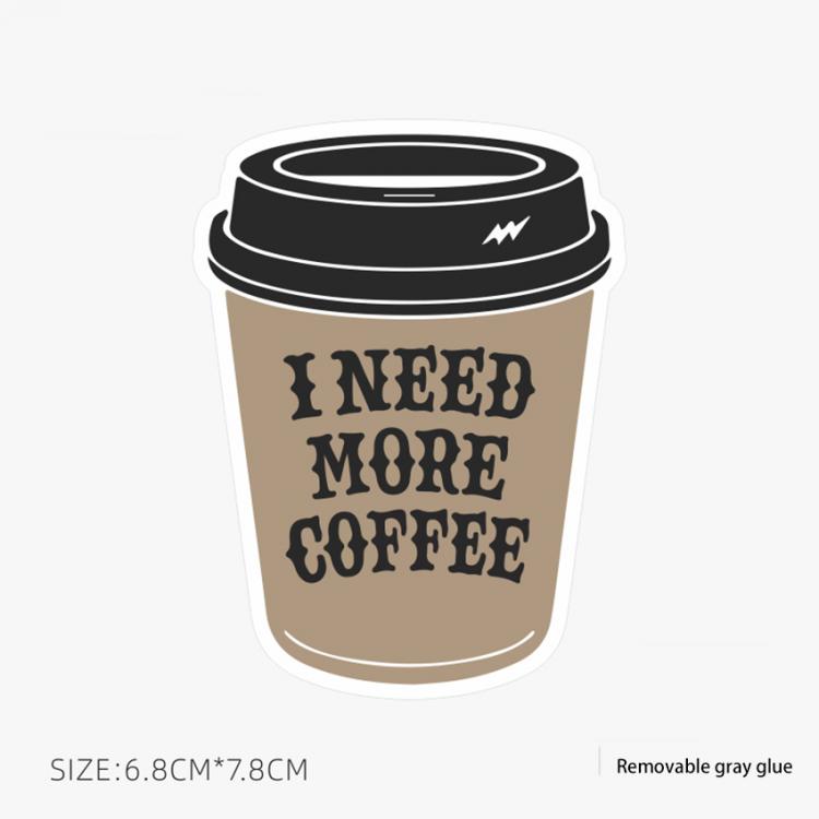 all in one place טאבלטים Coffee Cup Notebook Sticker Creativity Waterproof Decals Removable Vinyl Sticker for Decorative Suitcases Box,Notebook 6.8*7.8cm