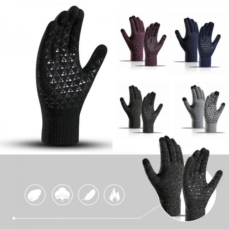 all in one place טאבלטים 1 Pair Touch Screen Gloves Anti-slip Silicone Reflective Windproof Thermal Fleece Lining Autumn Winter Outdoor Accessaries
