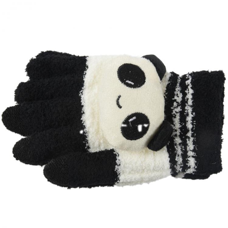 all in one place טאבלטים Women Winter Sweet Panda Design Touchsn Gloves Black White