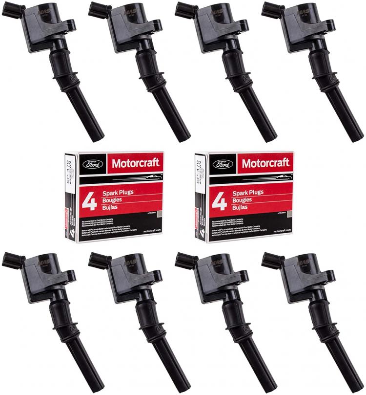 all in one place חלקי חילוף ואביזרים MAS Ignition Coil DG508 & Motorcraft Spark Plug SP479 compatible with Ford 4.6L 5.4L V8 DG457 DG472 DG491 CROWN VICTORIA EXPED