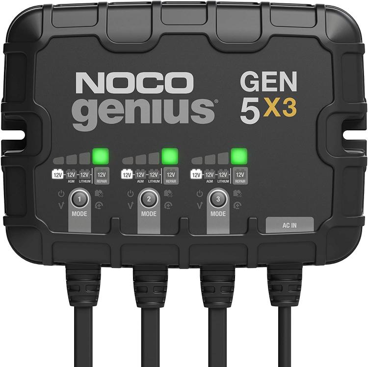 all in one place חלקי חילוף ואביזרים NOCO Genius GEN5X3, 3-Bank, 15-Amp (5-Amp Per Bank) Fully-Automatic Smart Marine Charger, 12V Onboard Battery Charger, Battery Mai