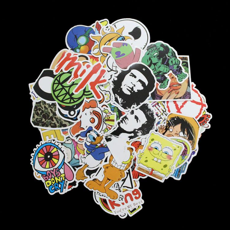 all in one place טאבלטים 100Pcs / Lot Style C Pvc Waterproof Cartoon Style Funny Stickers For Laptop Motorcycle Skateboard Luggage Decal Toy Sticker