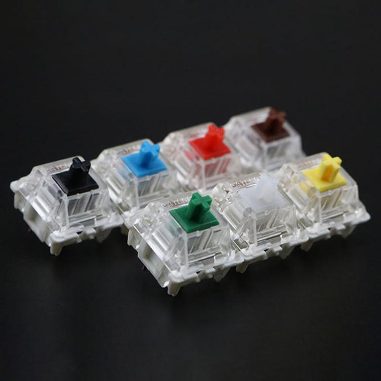 all in one place טאבלטים Gateron switch 5 pin transparent case blue red black brown green white yellow switches mechanical keyboard cherry mx compatible