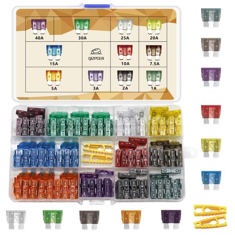 all in one place חלקי חילוף ואביזרים 140 Pieces Fuses Automotive - Standard Blade Car Fuse Kit, Auto Fuse Assorted for Marine, RV, Camper, Boat, Truck (1A 2A 3A 5A 7.5