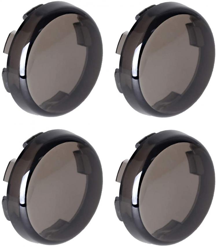 all in one place חלקי חילוף ואביזרים NTHREEAUTO Smoke Bullet Turn Signal Light Lens Cover Compatible with Harley Sportster Street Glide Road King Softail, Qty 4