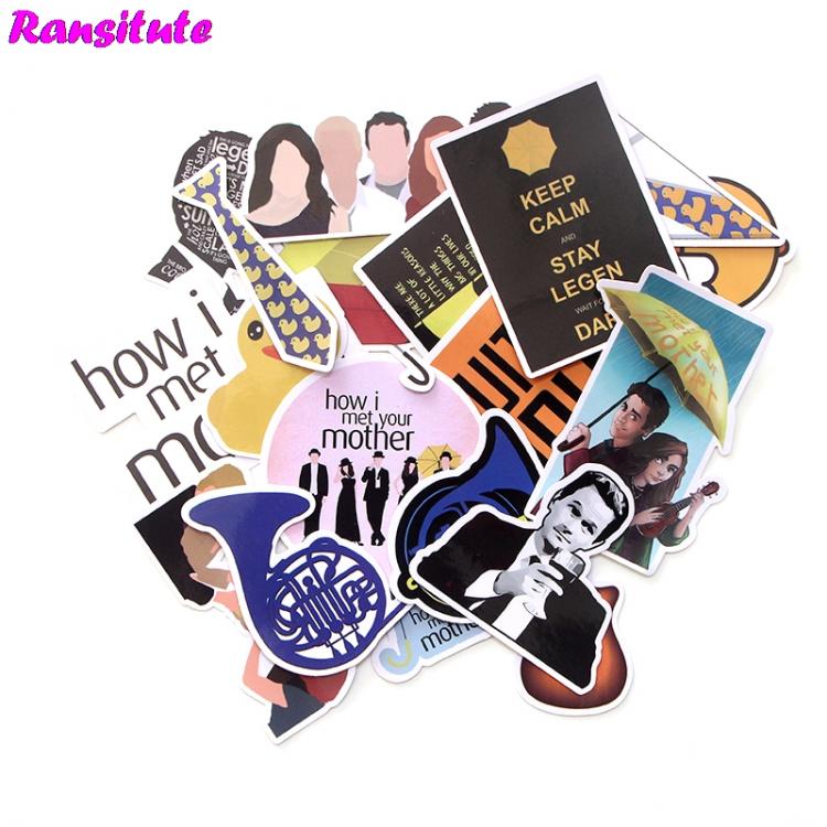 all in one place טאבלטים 20pcs/set How I Met Your Mother Sticker Poster Waterproof Car Sticker DIY Skateboard Laptop Suitcase Decal