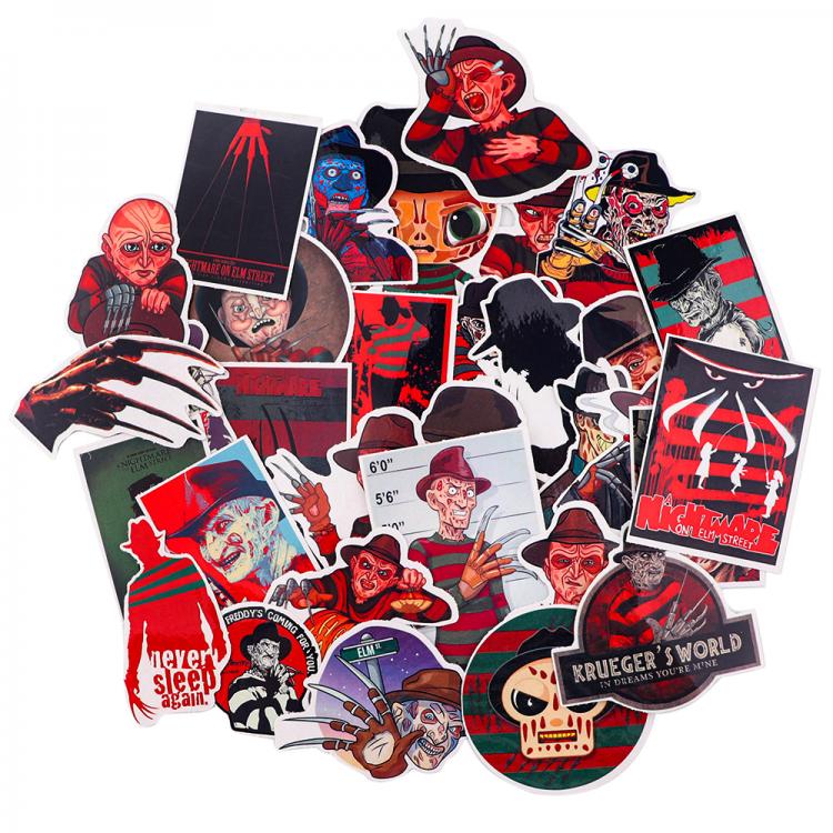 all in one place טאבלטים Ransitute R2319 32pcs/set Scary Murder Halloween Decoration Sticker Not Fepeating Scrapbooking Stickers For Guitar Laptop Car