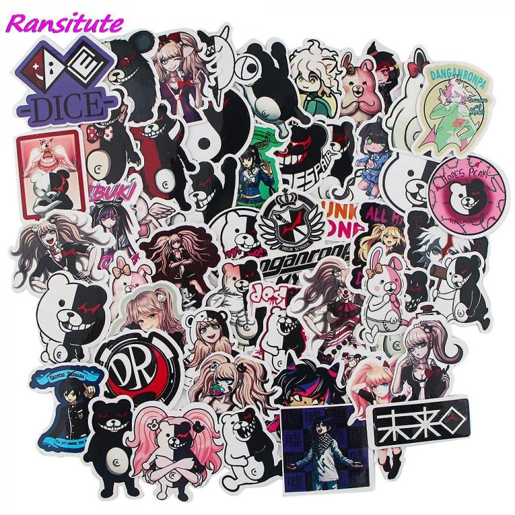 all in one place טאבלטים Ransitute R1569 51pcs/set Anime Creative Badges Stickers DIY Decorative Stickers For DIY PC Wall Notebook Phone Case