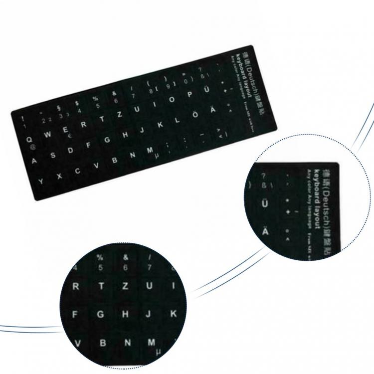 all in one place טאבלטים Keyboard Stickers German Lettering Letters Alphabet Layout Sticker Keyboard Cover For Laptop Desktop PC