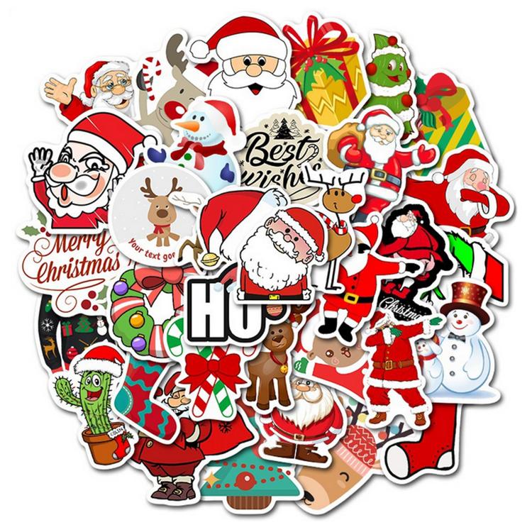 all in one place טאבלטים 50PCS Fashion Waterproof Christmas Xmas Theme Decoration Stickers Decals for Suitcases Phones Laptops Tablets Skateboards skin