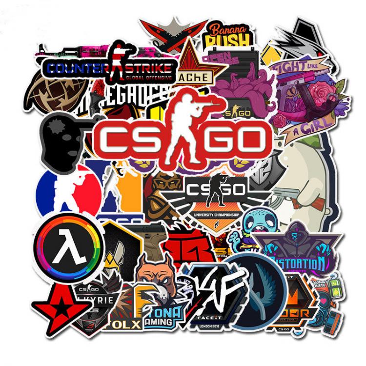 all in one place טאבלטים 50pcs Lot CS GO Game Stickers Vinyl Laptop Stickers for Boys on Macbook Skateboards Luggage Cars Pencil Box Computer Deco Decals
