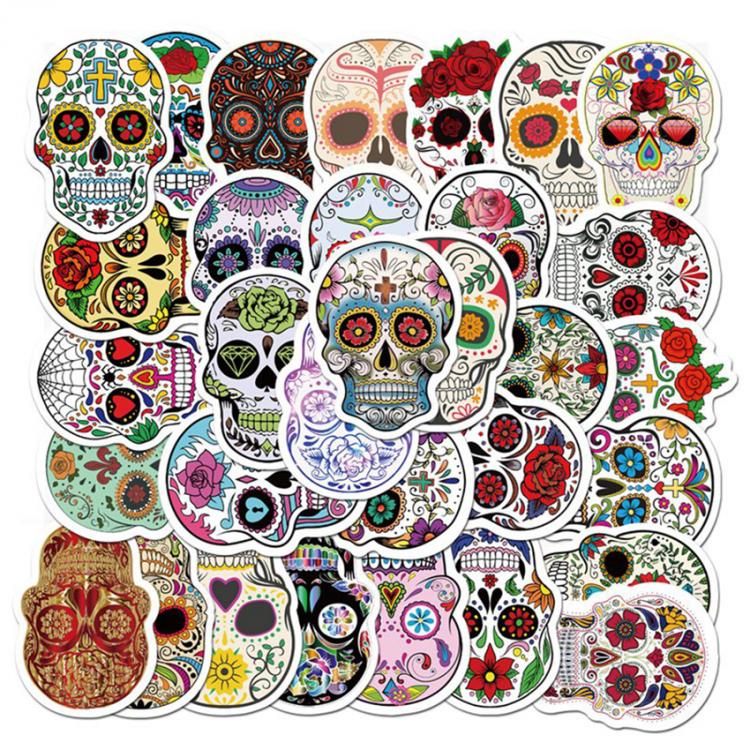all in one place טאבלטים 50PCS/Set Skull Stickers Laptop Decals Vinyl Horror Creepy Stickers for Skateboard Water Bottle Car Luggage Bicycle Motorcycle