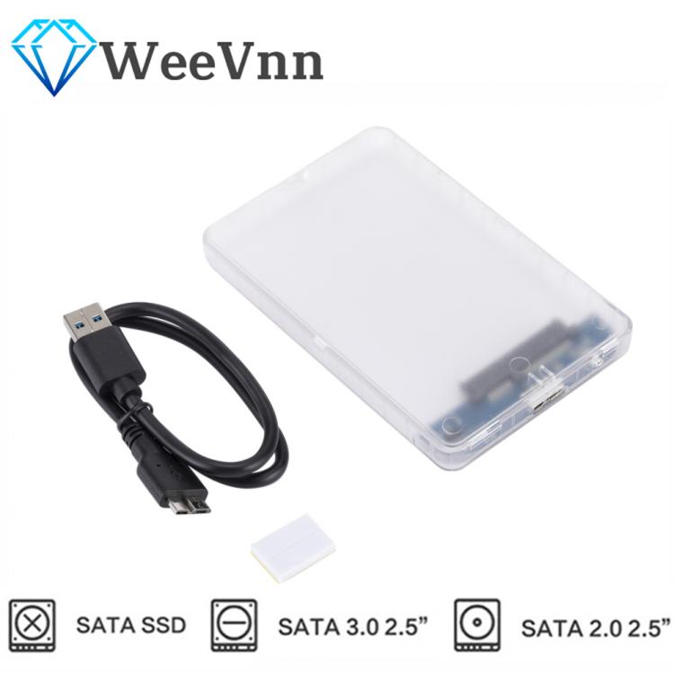 all in one place גאדג'טים WeeVnn USB 3.0 HDD Case Enclosure 2.5 Inch Serial Port SATA SSD Hard Drive Cases Support 2 TB Transparent Mobile External HDD