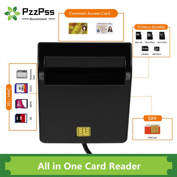all in one place גאדג'טים PzzPss USB SIM Smart Card Reader For Bank Card IC/ID EMV SD TF MMC Cardreaders USB-CCID ISO 7816 for Windows 7 8 10 Linux OS