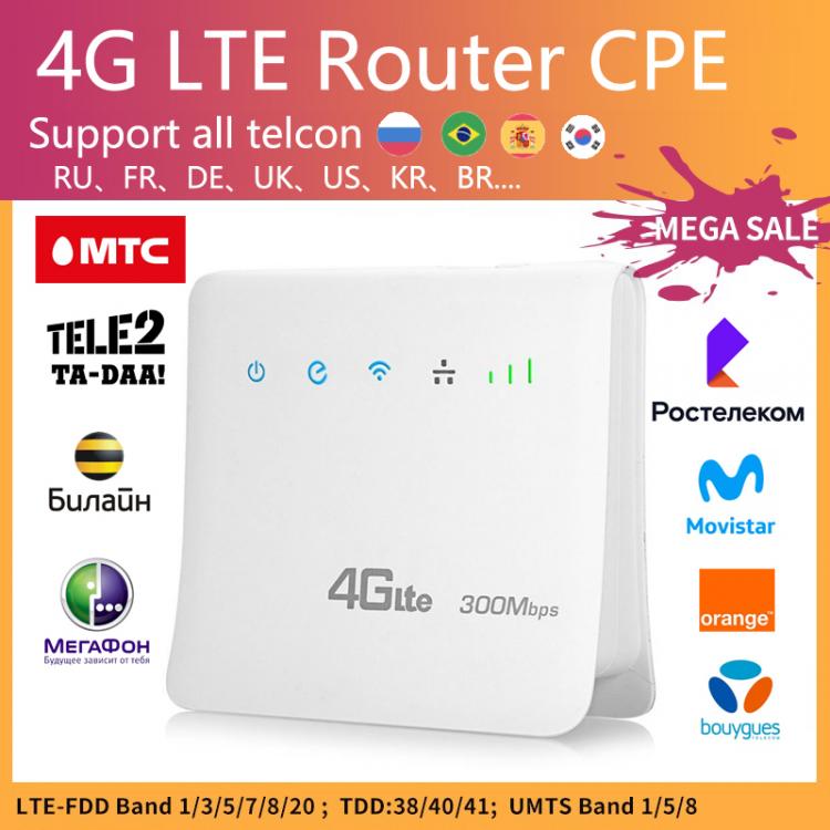 all in one place גאדג'טים Unlocked 300Mbps Wifi Routers 4G lte cpe Mobile Router with LAN Port Support SIM card Portable Wireless Router wifi 4G Router