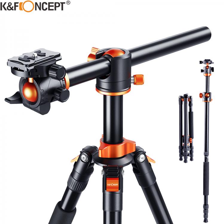 all in one place מצלמות ונלווים K&F CONCEPT Camera Tripod Professional 180' Foldable Lightweight Tripod with Ball Head and Carrying Bag for DSLR SLR Came