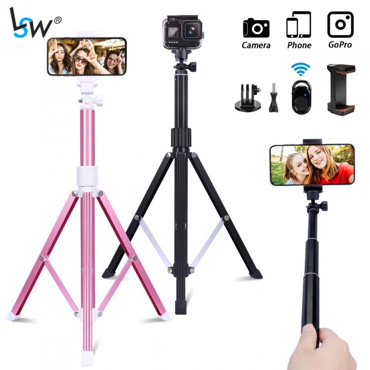 all in one place מצלמות ונלווים 160cm Selfie Stick Phone Portable Aluminum Alloy Tripod Collapsible with Wireless Bluetooth Remote suitable for Camera/Phone