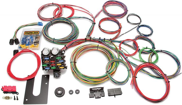 all in one place חלקי חילוף ואביזרים Painless Performance 10102 Classic Customizable Chassis Harness, Key in Dash, 21 Circuits