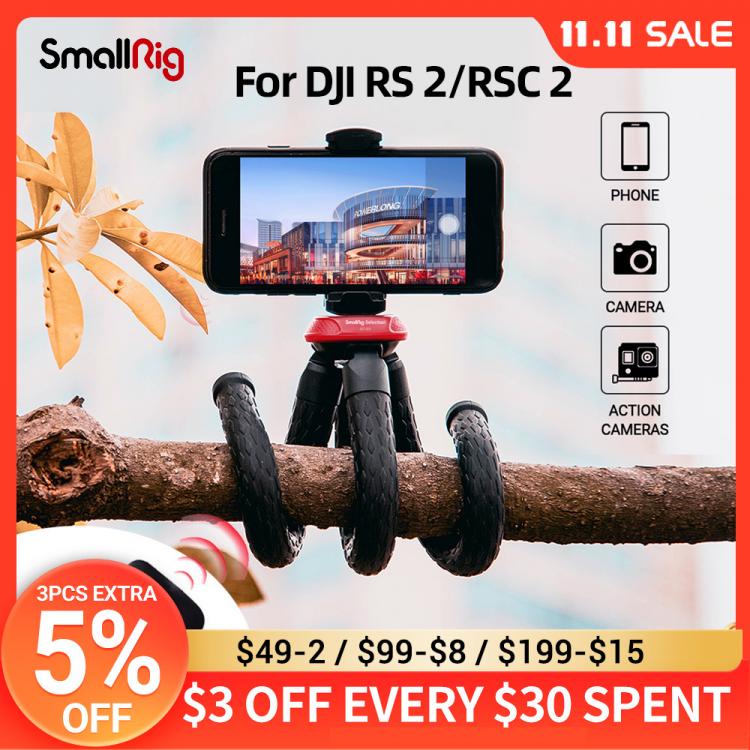 all in one place מצלמות ונלווים SmallRig Selection Portable Flexible Tripod Adjustable Stand Mount Holder Clip For Live Youtube Cellphone DT-01 3255