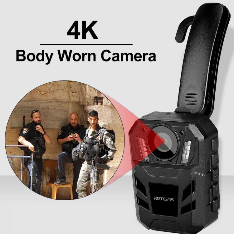 all in one place גאדג'טים Retevis RT77B Body Camera 2160P 32G IP67 Waterproof Security Police Body Worn Mounted Camera Night Vision Video Recorder