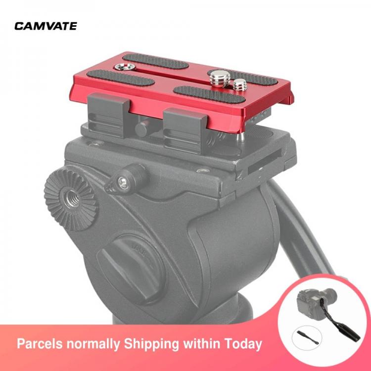 all in one place מצלמות ונלווים CAMVATE Manfrotto-Compatible Slide-in Quick Release Plate With 1/4"-20 & 3/8"-16 Threads For Manfrotto 577/ 501/ 504