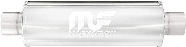 all in one place חלקי חילוף ואביזרים MagnaFlow 4in Round Center/Center Performance Muffler Exhaust 10416 - Straight-Through, 2.5in Inlet/Outlet, 14in Body Length, 20in