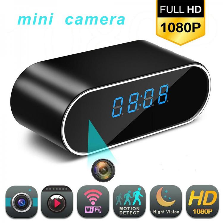 all in one place גאדג'טים 1080P Wireless WIFI Mini Clock Camera Time Alarm Camcorder Watch AP Security Night Vision Motion Sensor Remote Monitor Micro
