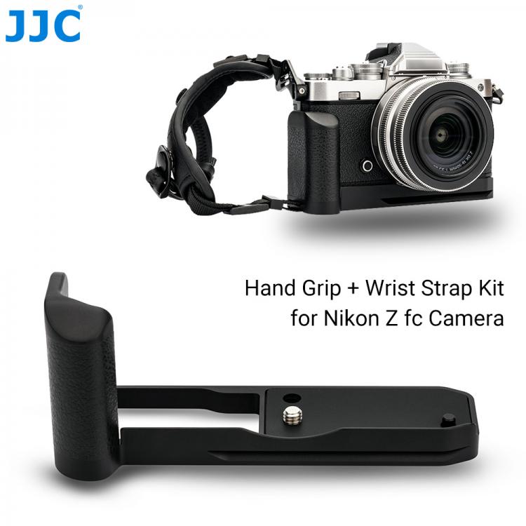 all in one place מצלמות ונלווים JJC Hand Grip + Wrist Strap Kit for Nikon Z fc Camera with 1/4 Threaded Hole Arca-Swiss Quick Release Plate, zfc Accessories