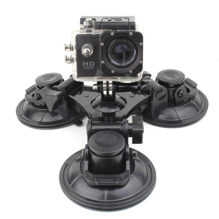 all in one place מצלמות ונלווים SOONSUN Accessories for GoPro Car Window Triple Sucker Suction Cup Mount for Go Pro Hero9 8 7 6 5 4 3 For DJI Osmo Action For Yi