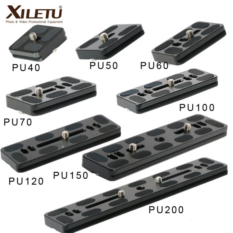 all in one place מצלמות ונלווים XILETU Quick Release Plate PU40 PU50 PU60 PU70 with 1/4" Screw Mount For Arca Swiss Benro Monopod Tripod Ball Head & SLR 