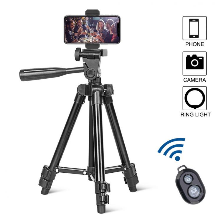 all in one place מצלמות ונלווים 2021 26 inch Phone Tripod Extendable Stand Phone Holder Mount Control Lightweight Tripod for Phone Camera Carry Bag
