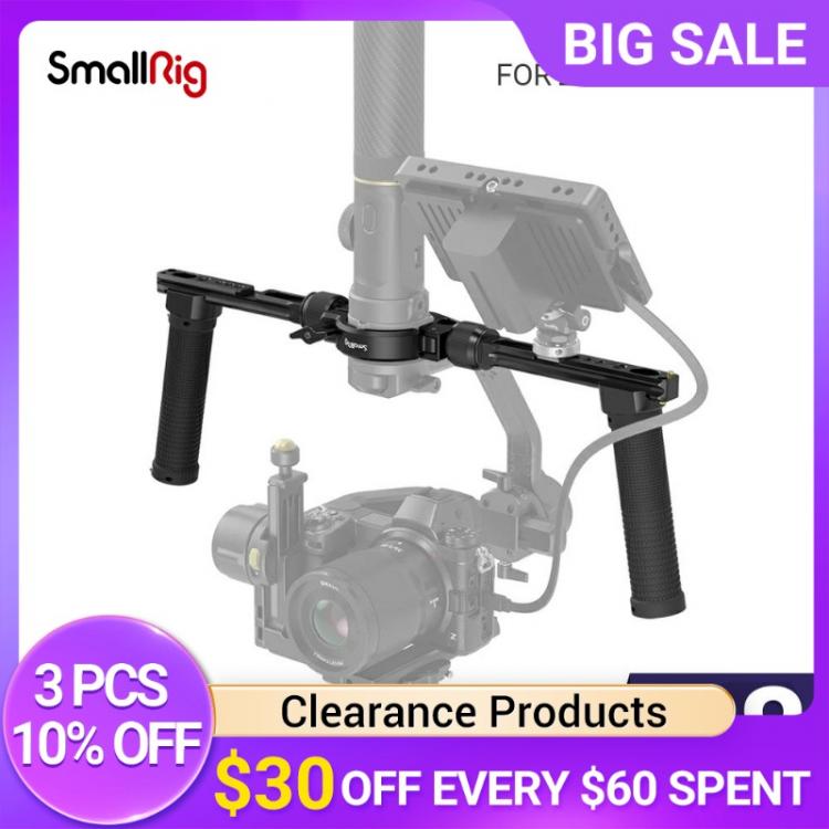 all in one place מצלמות ונלווים SmallRig Dual Handgrip With 1/4"-20 & ARRI 3/8”-16 screws & NATO Rail & Cold Shoe for ZHIYUN CRANE 2S Handheld 