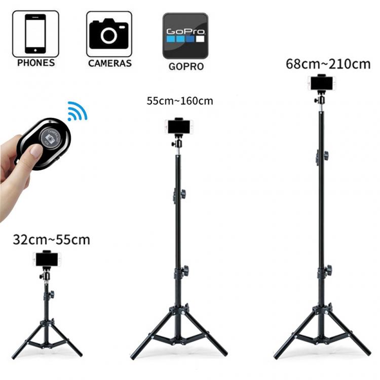 all in one place מצלמות ונלווים 160/210cm Tripod for Phone Smartphone Tripod Mobile Mount Iphone Camera Stand Tripe for Xiaomi Cellphone Cellular