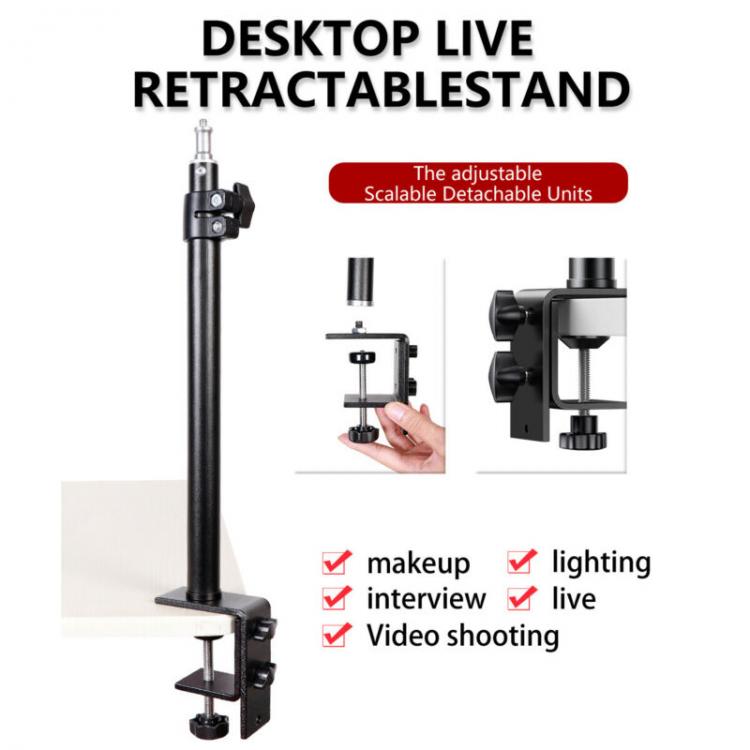 all in one place מצלמות ונלווים Vlog LED Video Light Kit Desk Mount Studio Light Multi Desk Clamp Mount Stand Ring Light Flash Clip Light Holder Bracket