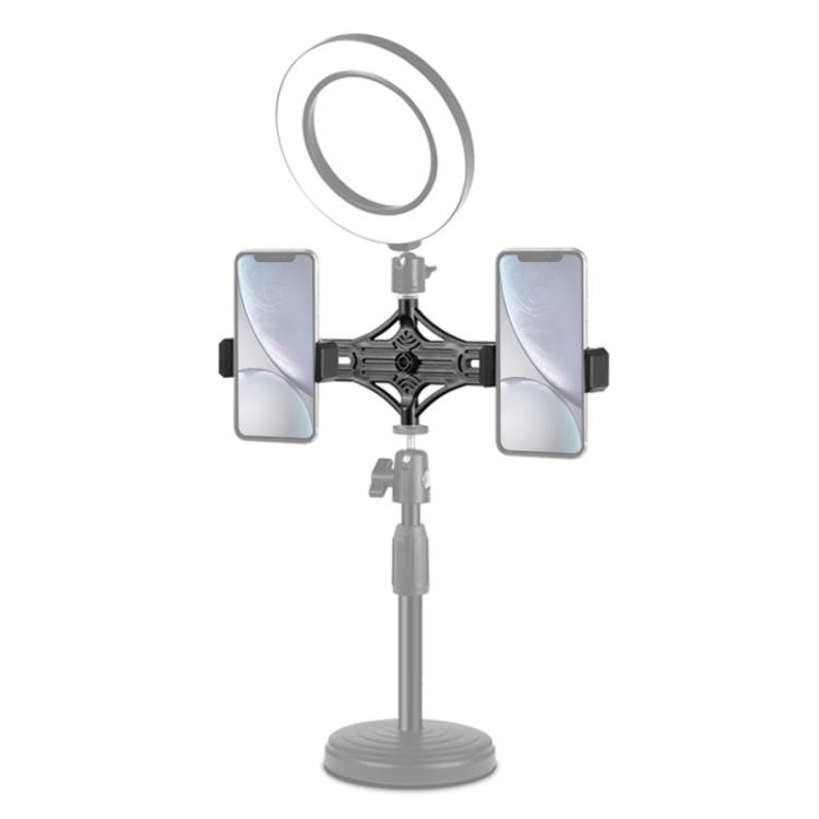 all in one place מצלמות ונלווים Universal Dual Position Mobile phone Clip Mini Metal Desktop Multi-function Tripod Bracket Holder for iPhone Phone Live Bracket