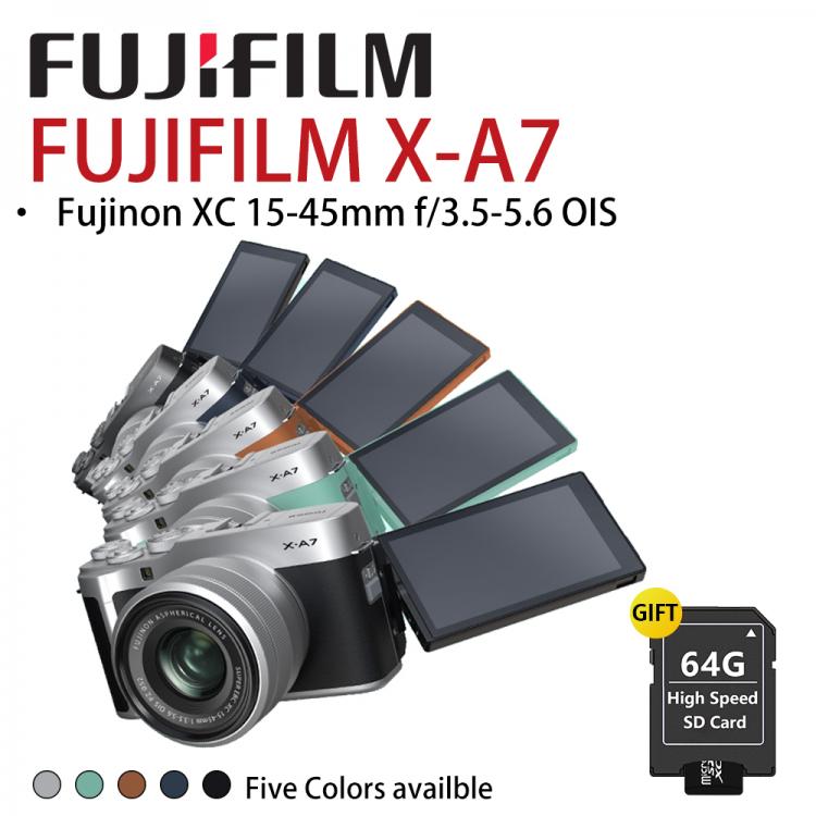 all in one place מצלמות ונלווים FUJIFILM X-A7 Kit with Fujinon XC 15-45mm f/3.5-5.6 OIS (Multiple colour Availble）Vlog Camera