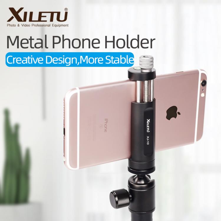 all in one place מצלמות ונלווים XILETU XJ-10 56mm to 95 mm Universal Aluminum Alloy Metal Phone Holder Clip Mount w 1/4 Screw Hole Bubble Level for Smartphones