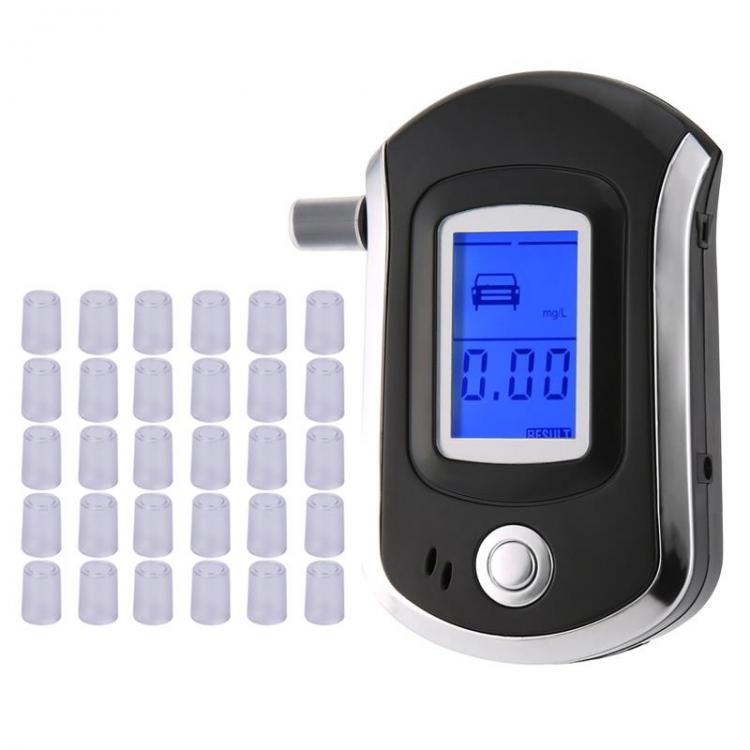 all in one place גאדג'טים AT6000 Alcohol Tester with 31 Mouthpieces Professional Digital Breath  Breathalyzer with LCD Dispaly  Bafometro Alcoholimetro df