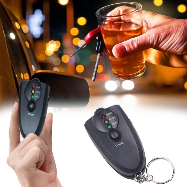 all in one place גאדג'טים Car Alcohol Tester High Accuracy Detector Alcohol Alkohol Detector Breathalyzer Alcotest LED Flashlight Keychain Auto Accessory